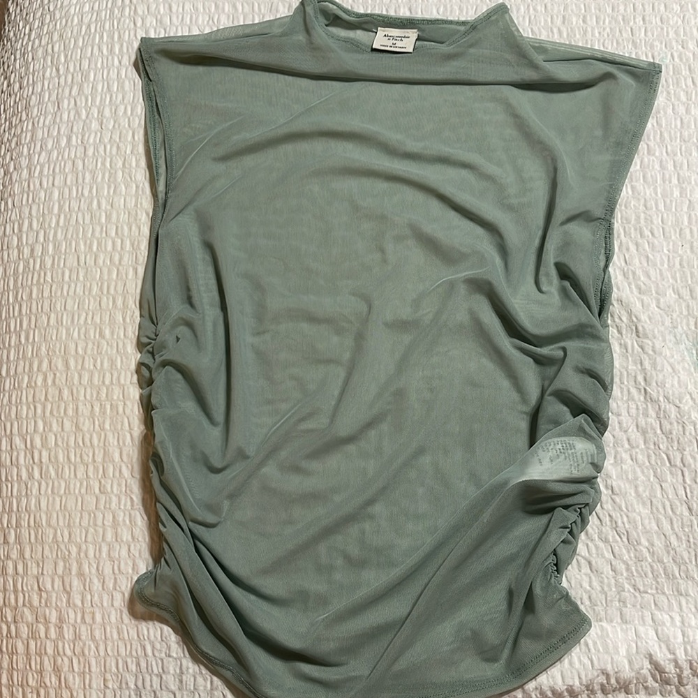 Abercrombie mesh mockneck top